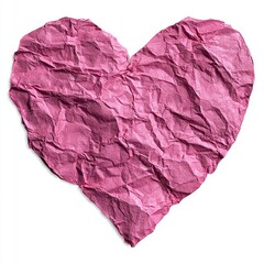 Pink Crumpled Heart