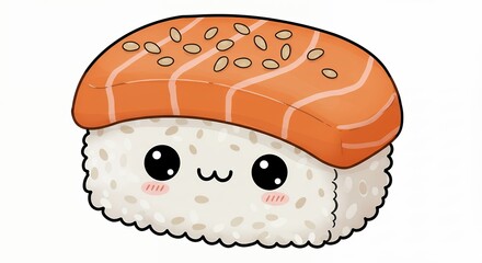 Cute sushi illustration