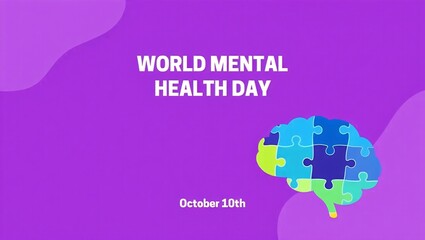 World mental health day puzzle brain awareness october tenth