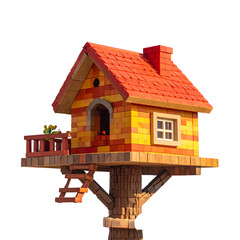 Colorful treehouse model