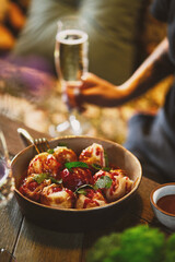 Indulge in Gourmet Appetizers paired with a Refreshing Drink in