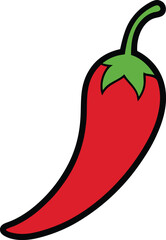 chili pepper vector clipart illustration