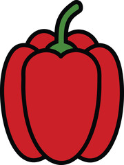 bell pepper vector clipart illustration