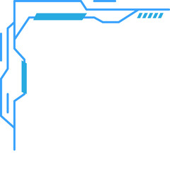 Digital Futuristic HUD Corner © Pradigta