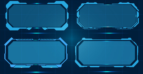 Cyber Tech HUD Screen Panel Pack in Futuristic Style