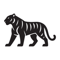 Wild vector illustration of a tiger and a zebra
