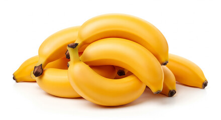 Bunch of Ripe Yellow Bananas on Isolated transparent background