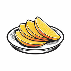 Delicious Sliced Mango on a Plate A Tropical Delight