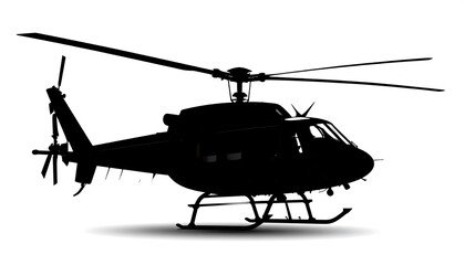 Silhouette of a helicopter