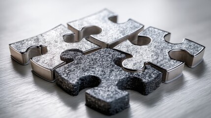 Single puzzle piece with intricate design representing problem solving and completion in a colorful puzzle set