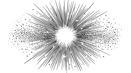 doodle shine sunburst sparkle ray elements isolated on a transparent background