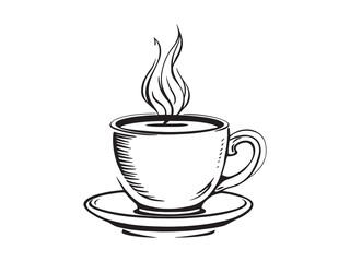 Steaming coffee cup brightens gloomy day