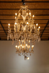 Elegant chandelier with warm lighting