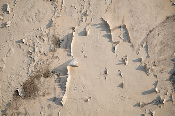Textured wall with peeling paint