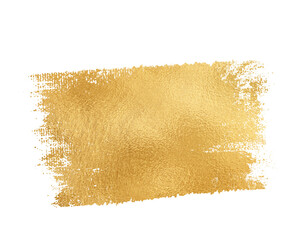 Abstract gold paint stroke, textured brush, metallic, shiny, luxury