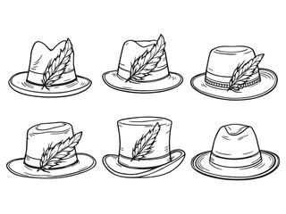 Stylish hat with feather and elegance © Shanta