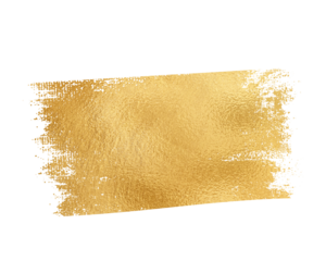 Transparent golden paint brush stroke
