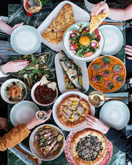 A Table Full of Various Delicious Dishes for an Enjoyable