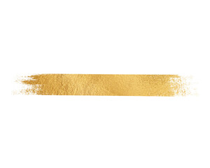Transparent golden paint brush stroke