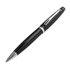 Luxury Black Ballpoint Pen, isolated on transparent background
