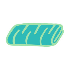 Cute towel icon. Vector hand drawn illustration in cartoon style