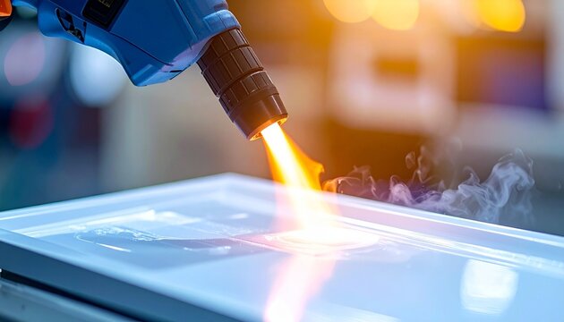 welder working in the workshop - Powered by Adobe