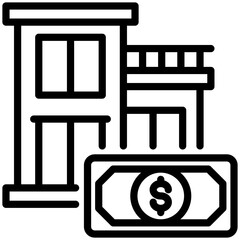 property icon isolated on white background. vector illustration icon for investment