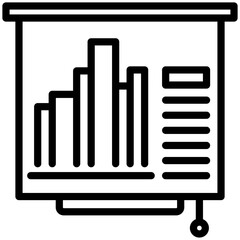 presentation icon isolated on white background. vector illustration icon for investment