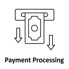 Payment Processing Vector icon which can easily modify or edit