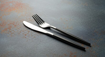 Table Setting with Knife and Fork.