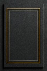 Fototapeta premium Black Textured Book Cover with Gold Frame