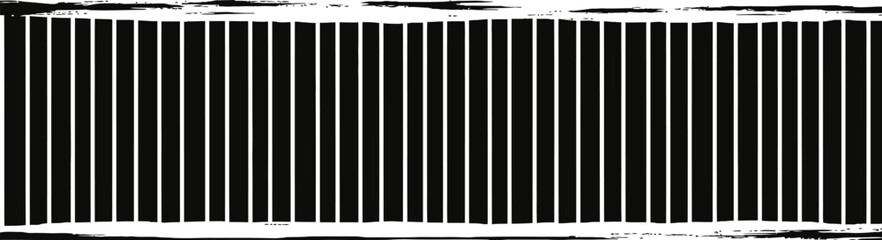 Abstract pattern of vertical black and white lines creating a graphic grid