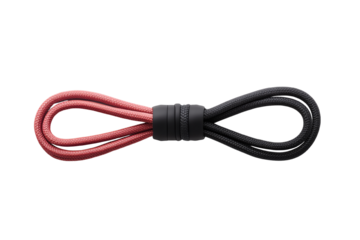 Colorful exercise resistance band for fitness training on a white isolate background.