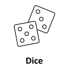 Dice Vector icon which can easily modify or edit