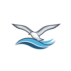 Obraz premium vector illustration of a flying bird