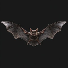 Obraz premium Realistic Isolated Bat PNG with Outstretched Wings Fine Detail Transparent Background