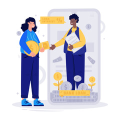 Business & Finance Illustration Pack – Loan, Fintech, Investment, and Modern Financial Concept