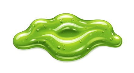 A realistic slime texture vector with gooey surface, air bubbles, and liquid highlights, centered on a clean white background

