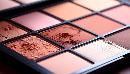 Cosmetic powder palette with multiple skin tones