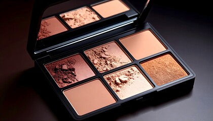 Cosmetic powder palette with multiple skin tones