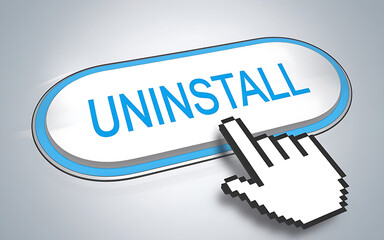 The image showcases a digital interface with a bold  button, a hand cursor icon, and a light gray background, showcasing functionality and ease of use.