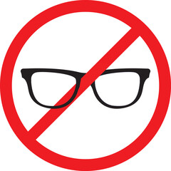 NoSpecs Symbol, VisionBan Icon, EyewearProhibit Mark, ClearZone Design
