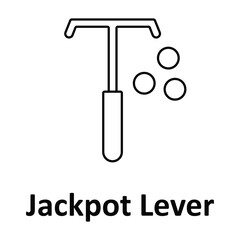 Jackpot Lever Vector icon which can easily modify or edit