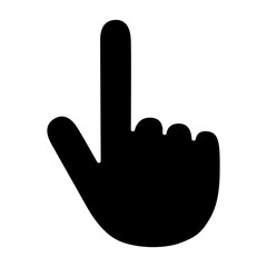 上向き指さしのアイコン	（シルエットver.）