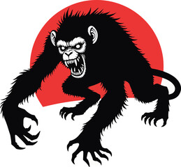 Obraz premium monkey vector illustration