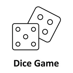 Dice Game Vector icon which can easily modify or edit