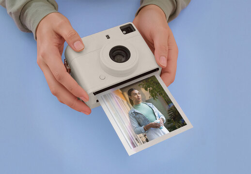Instant Print Camera Mockup