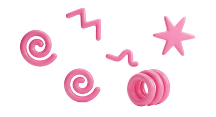Playful pink shapes for creative designs offering a modern, fun and unique touch to your projects
