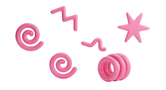 Playful pink shapes for creative designs offering a modern, fun and unique touch to your projects