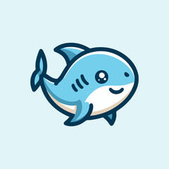 Cute shark logo